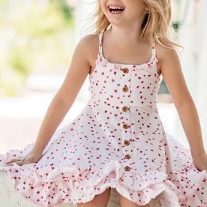 Sweet honey red stars flair dress